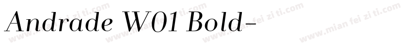 Andrade W01 Bold字体转换